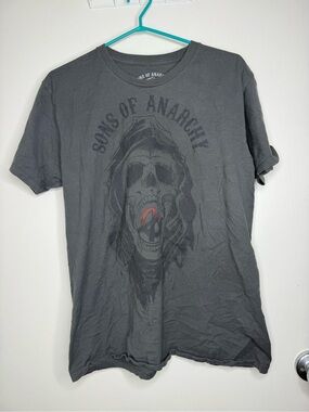Sons of Anarchy Men’s Graphic Tee - Charcoal Gray Large